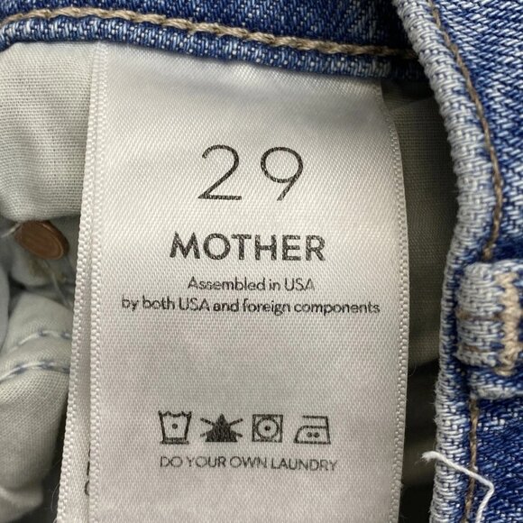 NEW MOTHER  The Bookie Flood Jeans Deans List Blue Size 29 High Rise Bootcut - Picture 4 of 11